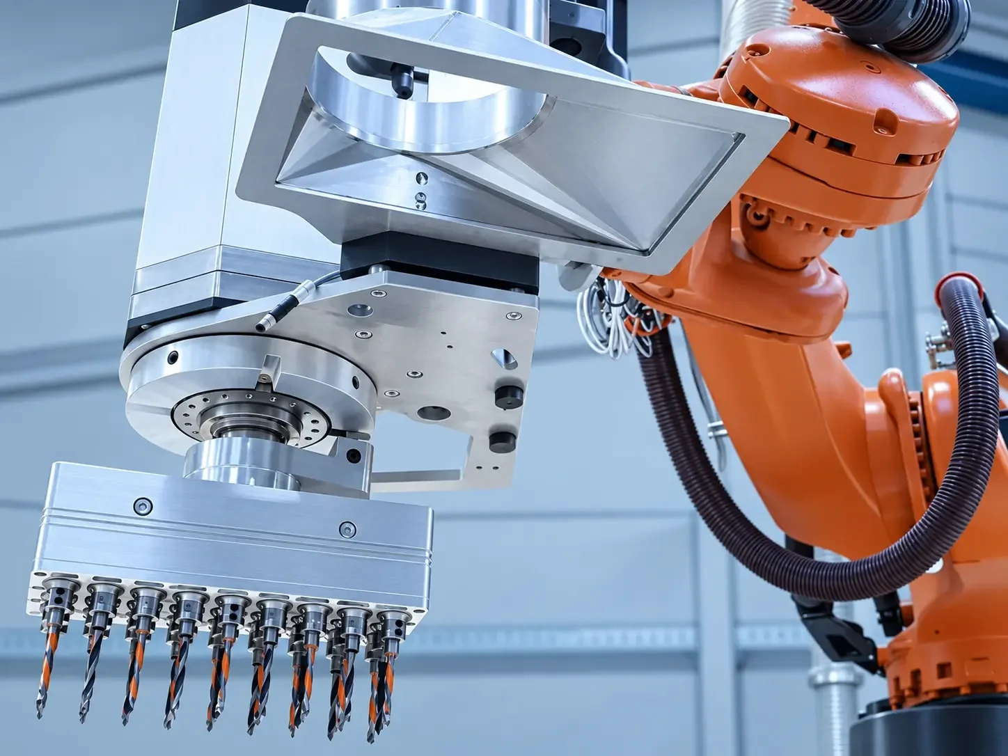 Roboter-Fräskopf mit mehrspindeligem Bohrwerkzeug